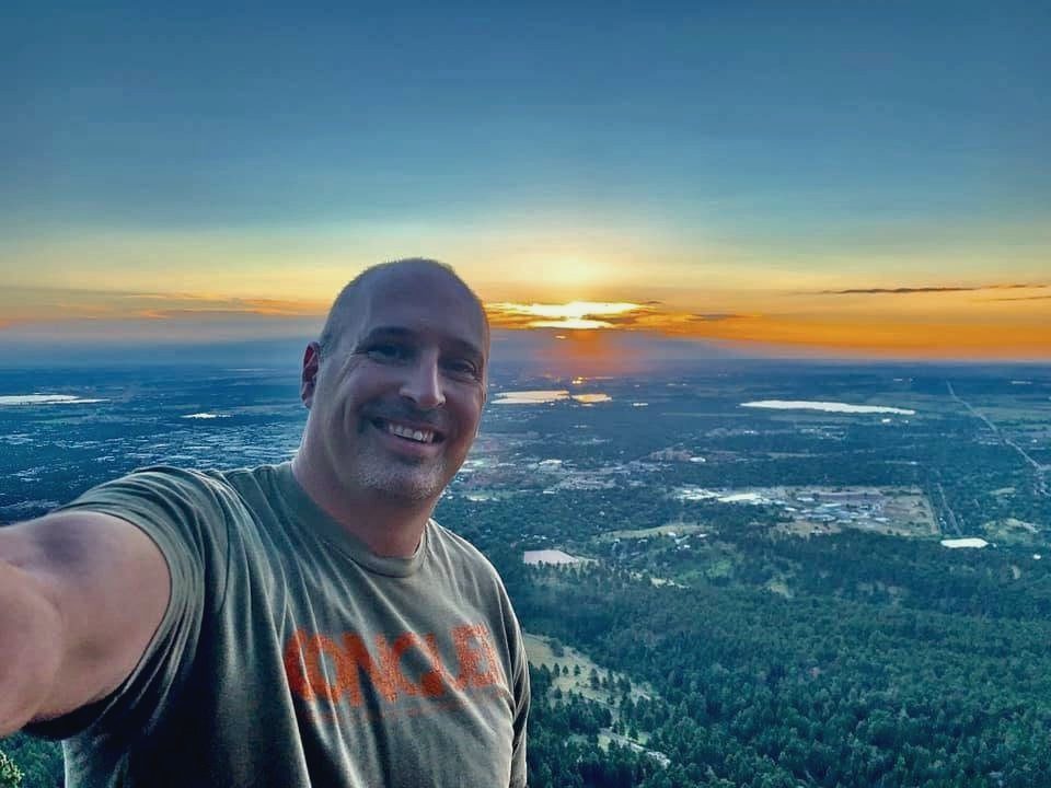 Martyn Church above Boulder at sunrise